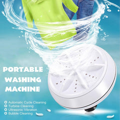 Mini Washing Machine Turbine Washing Machine Washing Machine Door Hinge Ultrasonic Lightweight Turbo Washer with USB Cable - for Home Camping Dorms Business College Rooms GenzVybs